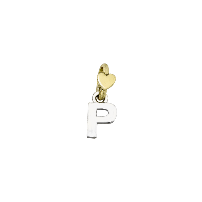 Lettere lne10k.g-p contromaglia oro giallo 9kt